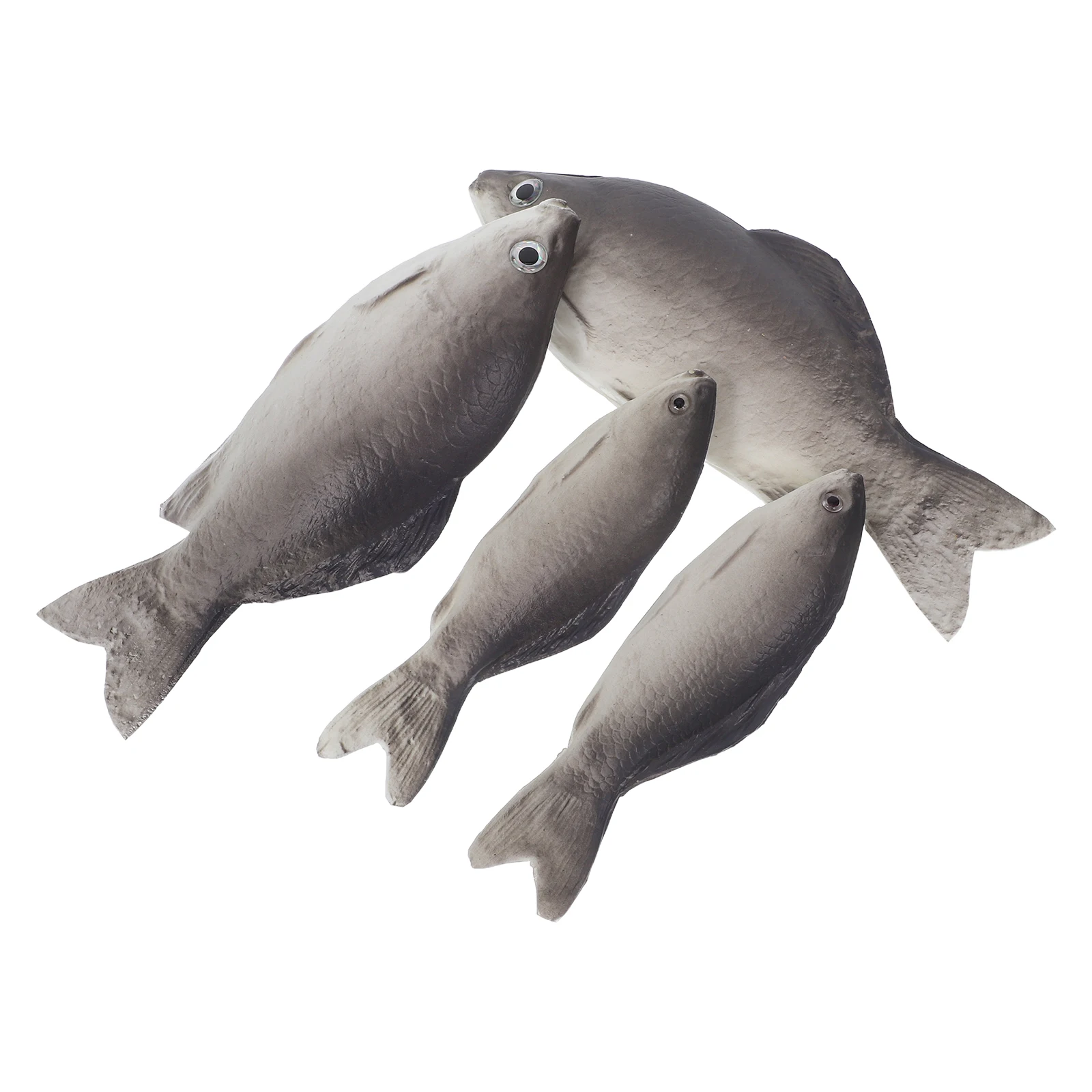 

4 Pcs Accessories Simulated Fish Prop Set Tank Decorations Pu Fake Food Realistic