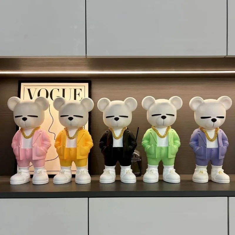 1 Creative Bear Statue, Dining Table Decoration, Handmade Animal Statue Gift, Modern Art