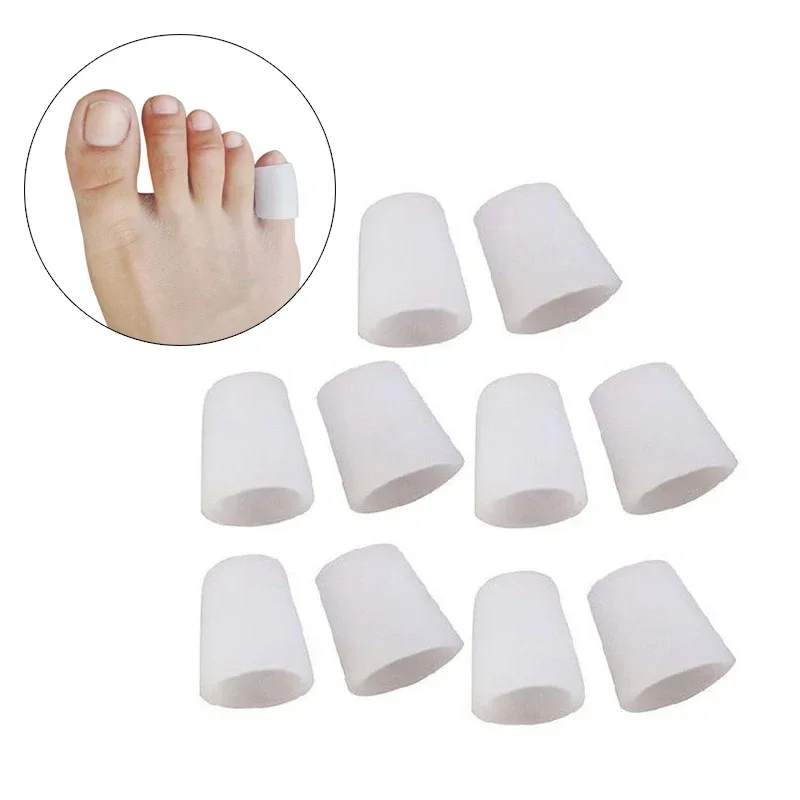Little Toe Tube Corns Blisters Corrector Pinkie Protector Fußpflege Silikongel Bunion Toe Finger Protection Gel Sleeve 6 Stück