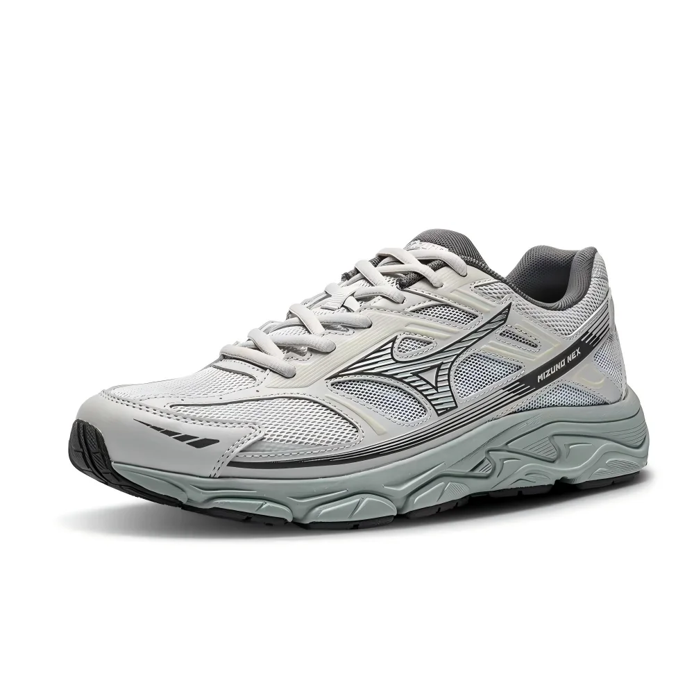 Mizuno NEX Unisex Low-Top Running Shoes – Light Gray, Sports & Fashion Style, Durable, Breathable & Comfortable D1GH262405