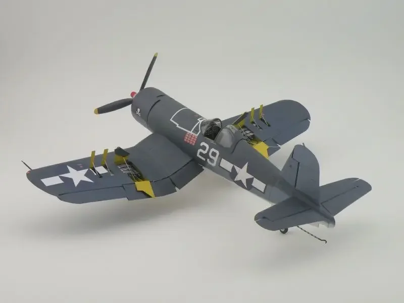 1:33 Scale US F4U-1A Fighter Aircraft DIY Handcraft Paper Model Kit Puzzles Handmade Toy DIY Military Model