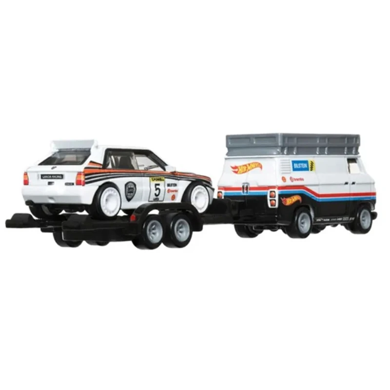 Genuine Hot Wheels Premium Car Toys for Boy 1/64 Diecast Lancia MG Ford Diorama HW Rally Hauler Display Collector Set Model Gift