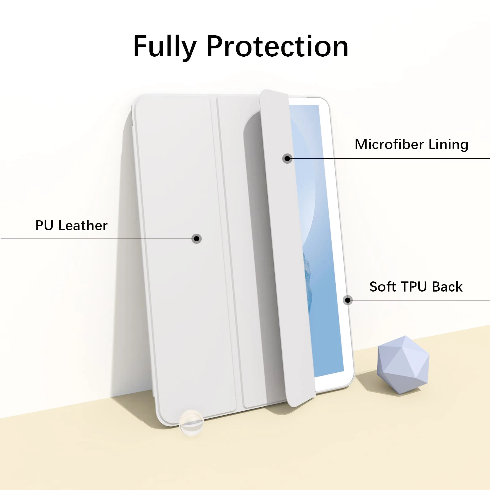 Tablet-Hülle für Xiaomi Pad 6 7 8 Pro 11 11.2 / Redmi Pad 2 SE 8.7 9.7 11 Leder-Flip-Stand-Smart-Cover Weiche Silikon-Rückenschale – Detail 2
