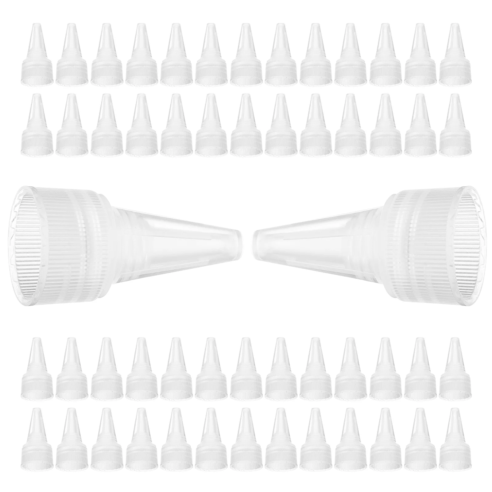 50pcs Pointed Mouth Caps Leak Proof Bottle Lids Reusable Replacement Sealed Protective Supplies Accessories