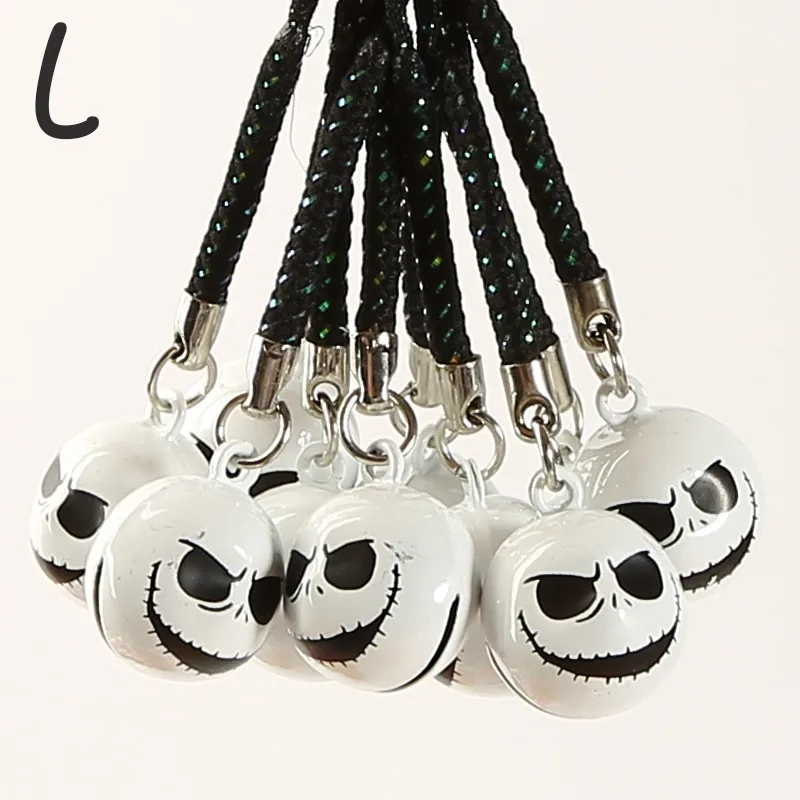 

The Nightmare Before Christmas Jack Skellington Festive Pendant Phone Bell Straps Phone Charm Straps Metal Cartoon Phone Lanyard