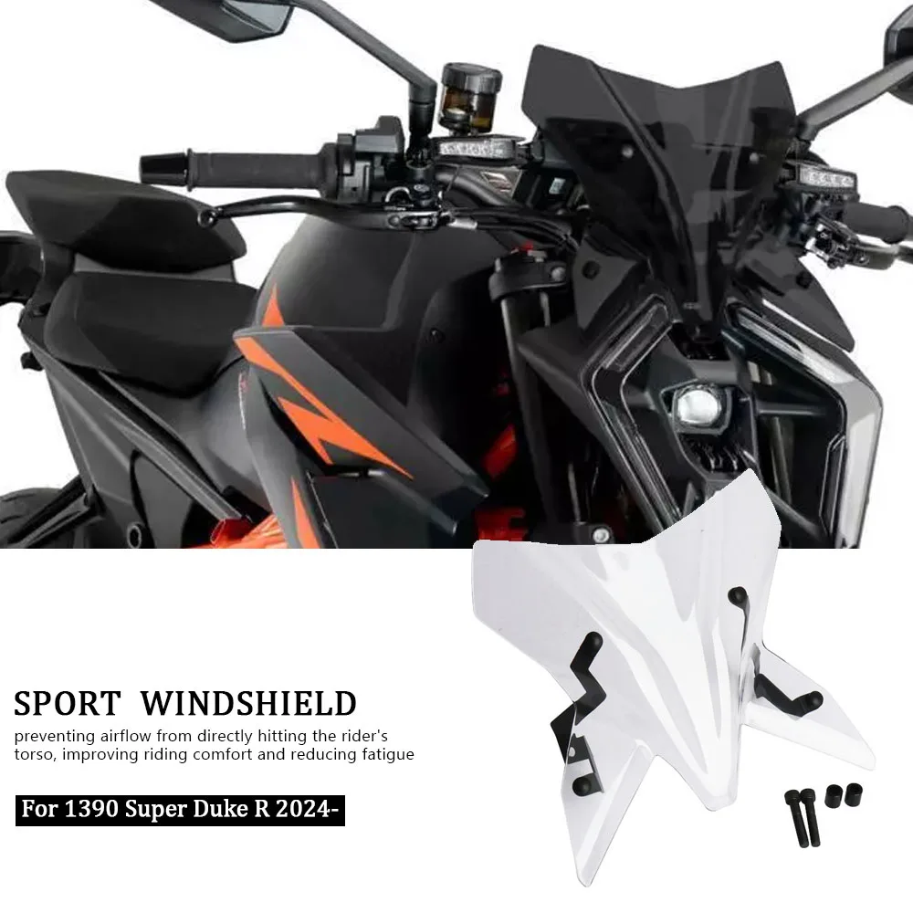 

New Motorcycle Sport Touring Visor Windshield Windscreen Accessories For 1390 Super Duke R 1390 SUPER DUKE R 2024 2025