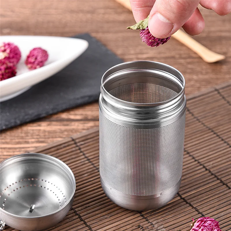 Teesieb Edelstahl Tee-Ei Teeblätter Gewürz Gewürz Ball Sieb Teekanne Feinmaschiges Kaffeefilter Teegeschirr – Detail 5