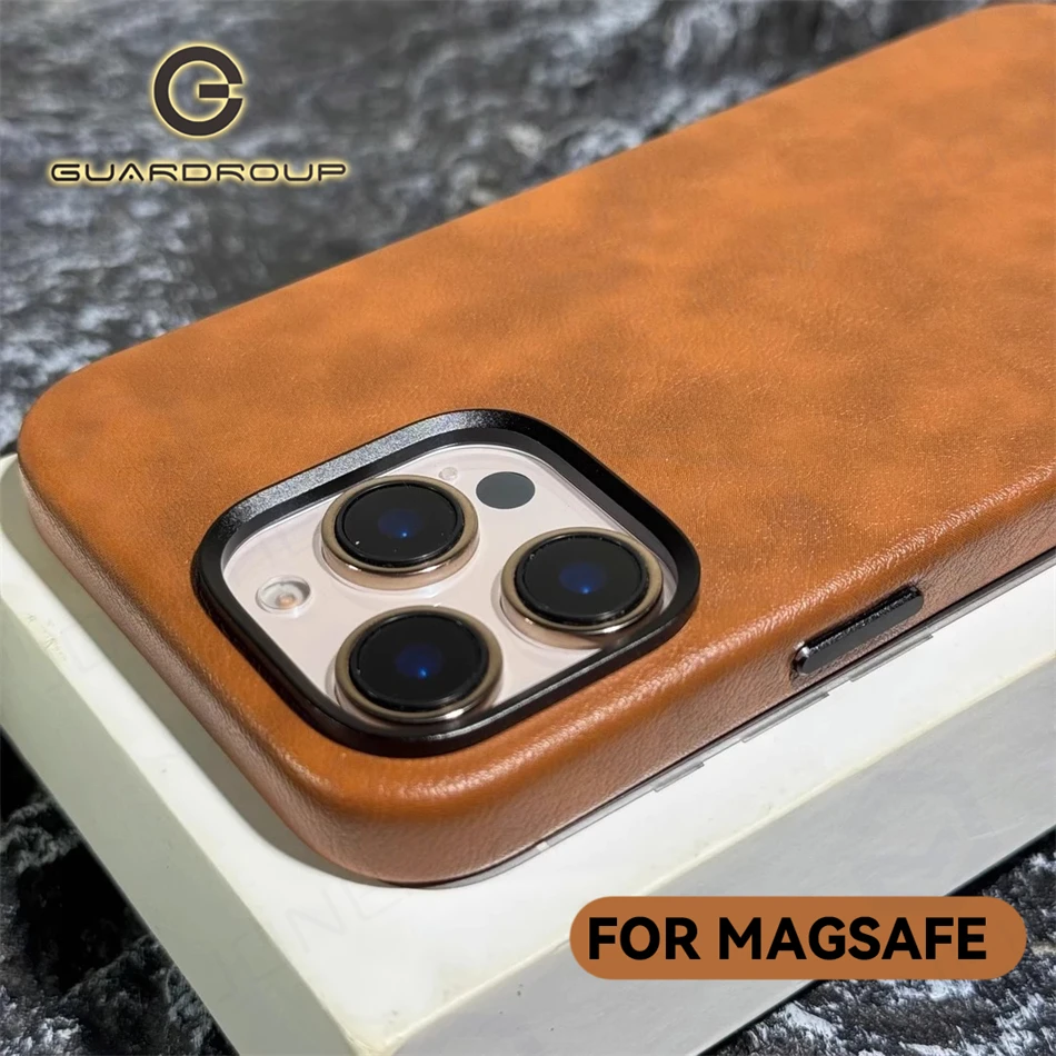 

Magnetic Retro Crazy Horse Leather Case For iPhone 15 14 Plus 13 12 16 Pro Max For Magsafe Wireless Charge Shockproof Back Cover
