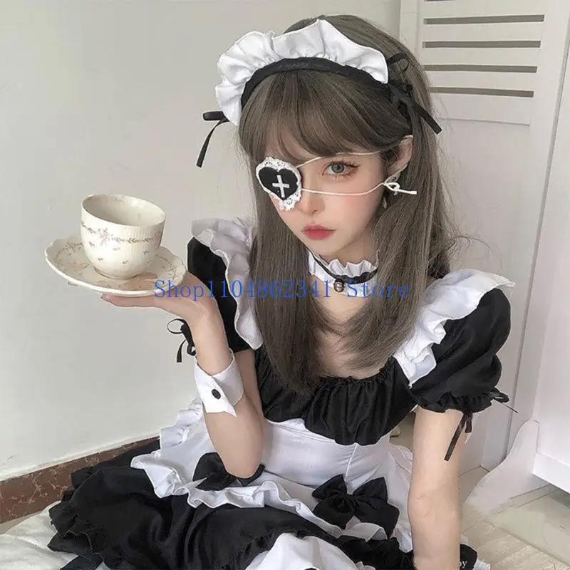 5asd Người Giúp Việc Băng Đô Quấn Tóc Xù Đầu Người Giúp Việc Cosplay Tóc Vòng Mũi Cho Nữ Cô Gái
