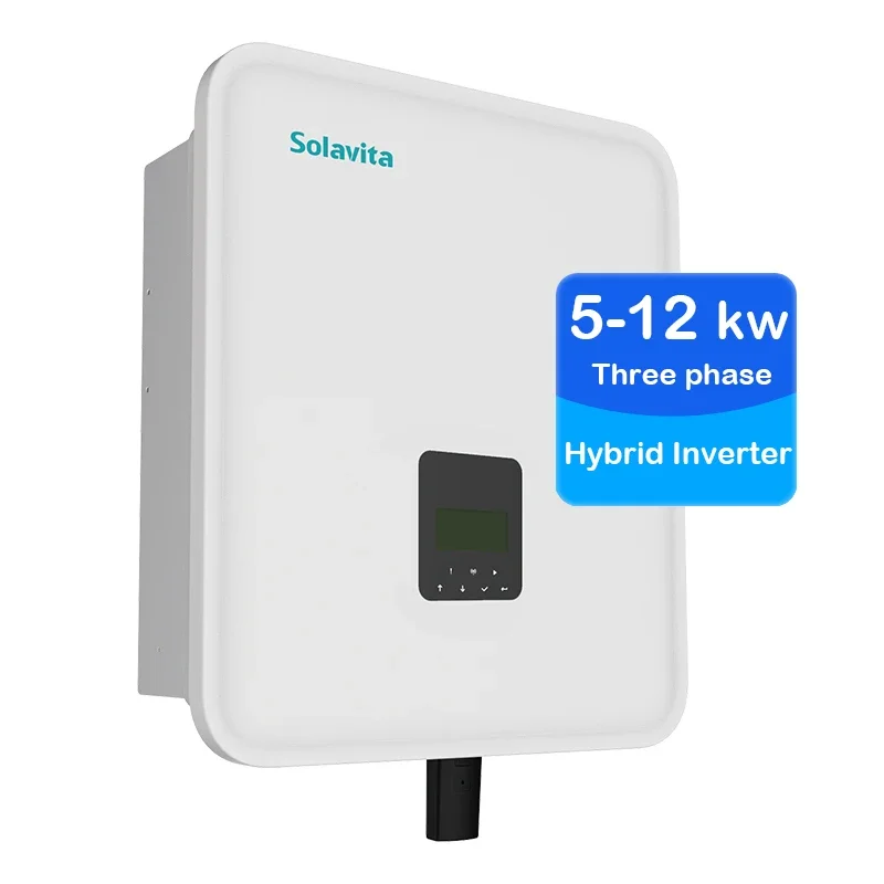 EU Warehouse Solavita 5~12KW Solar Three 3 Phase Hybrid Inverter PV Power System Lithium Battery (LFP) and BMS