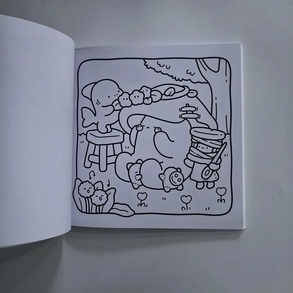 كتاب تلوين سهل لطيف من Dreamy Friends للبالغين لتخفيف التوتر، هدية مثالية لحفلات أعياد الميلاد وأعياد الميلاد وعيد الميلاد #5