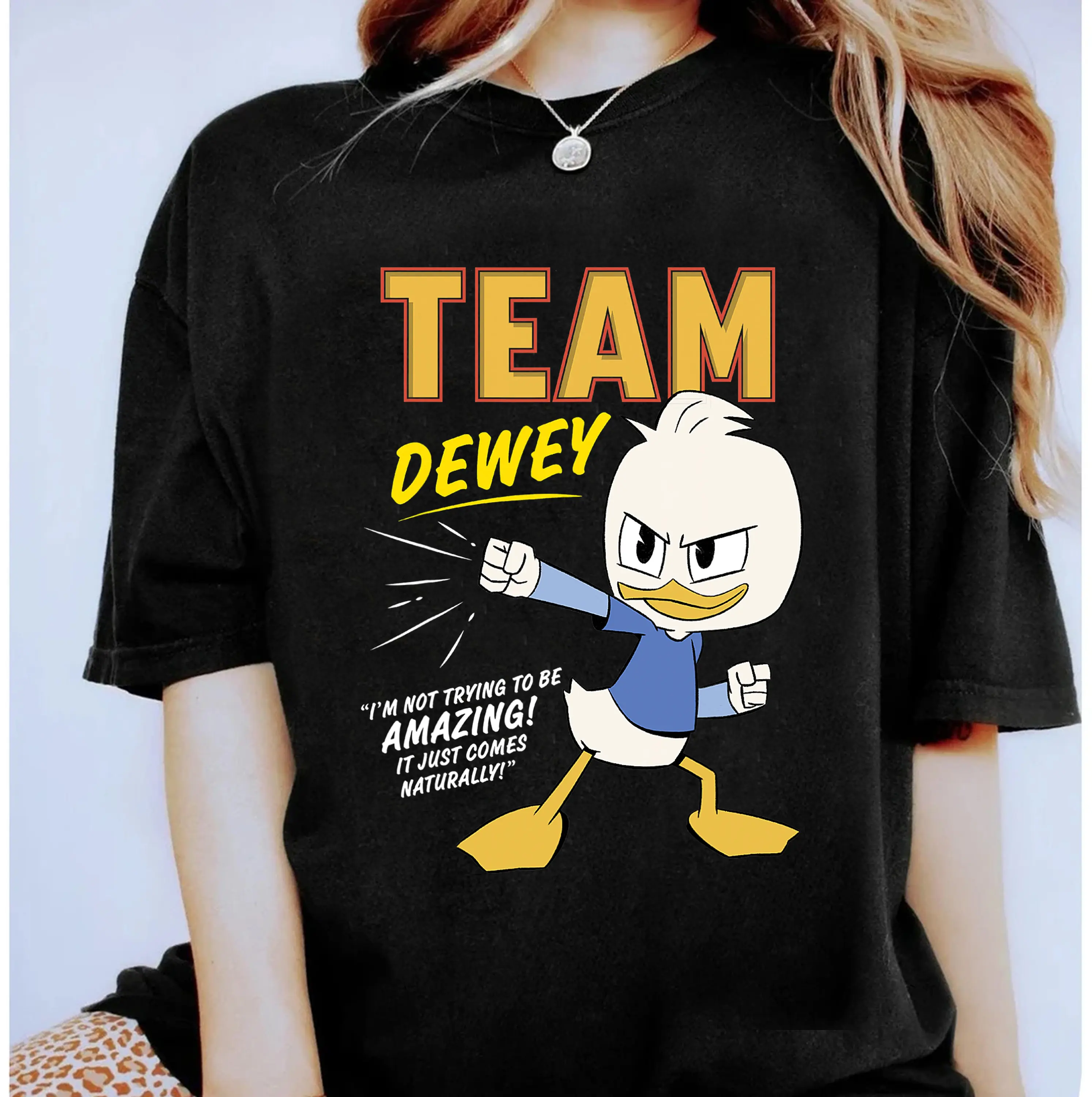 تي شيرت Disney DuckTales Team Dewey، Team Huey، Team Louie Team Webby، قميص شخصيات DuckTales قميص مجموعة عائلة Disneyland