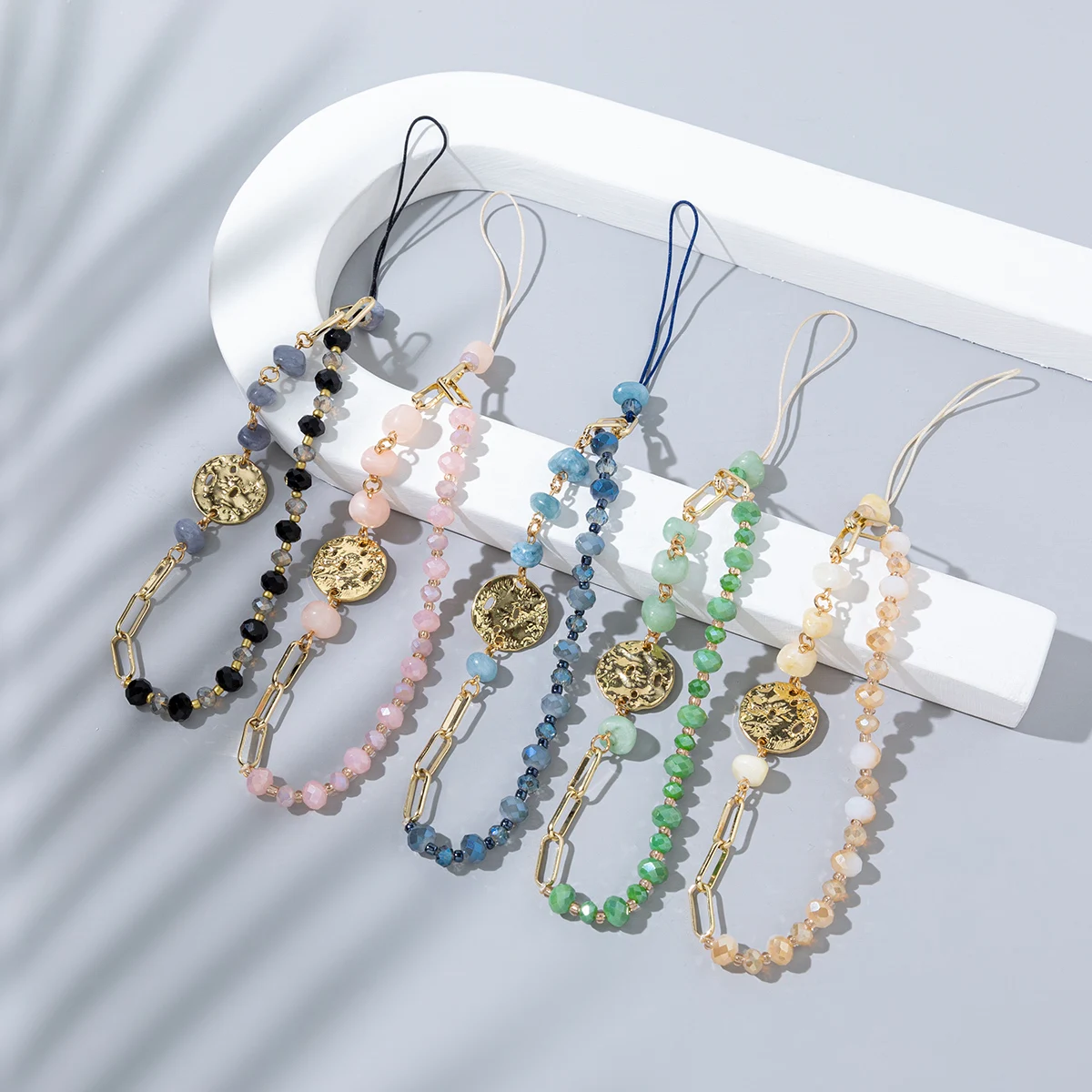 

Handmade Jewelry Making Beads Phone Charm Chain Lanyard Women Pearl Necklace Bracelet