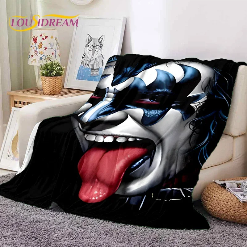 Kiss Rock Heavy Metal Band Gene Paul Soft Flannel Blanket for Bed Bedroom Sofa Picnic,Throw Blanket for Outdoor Leisure Nap Gift