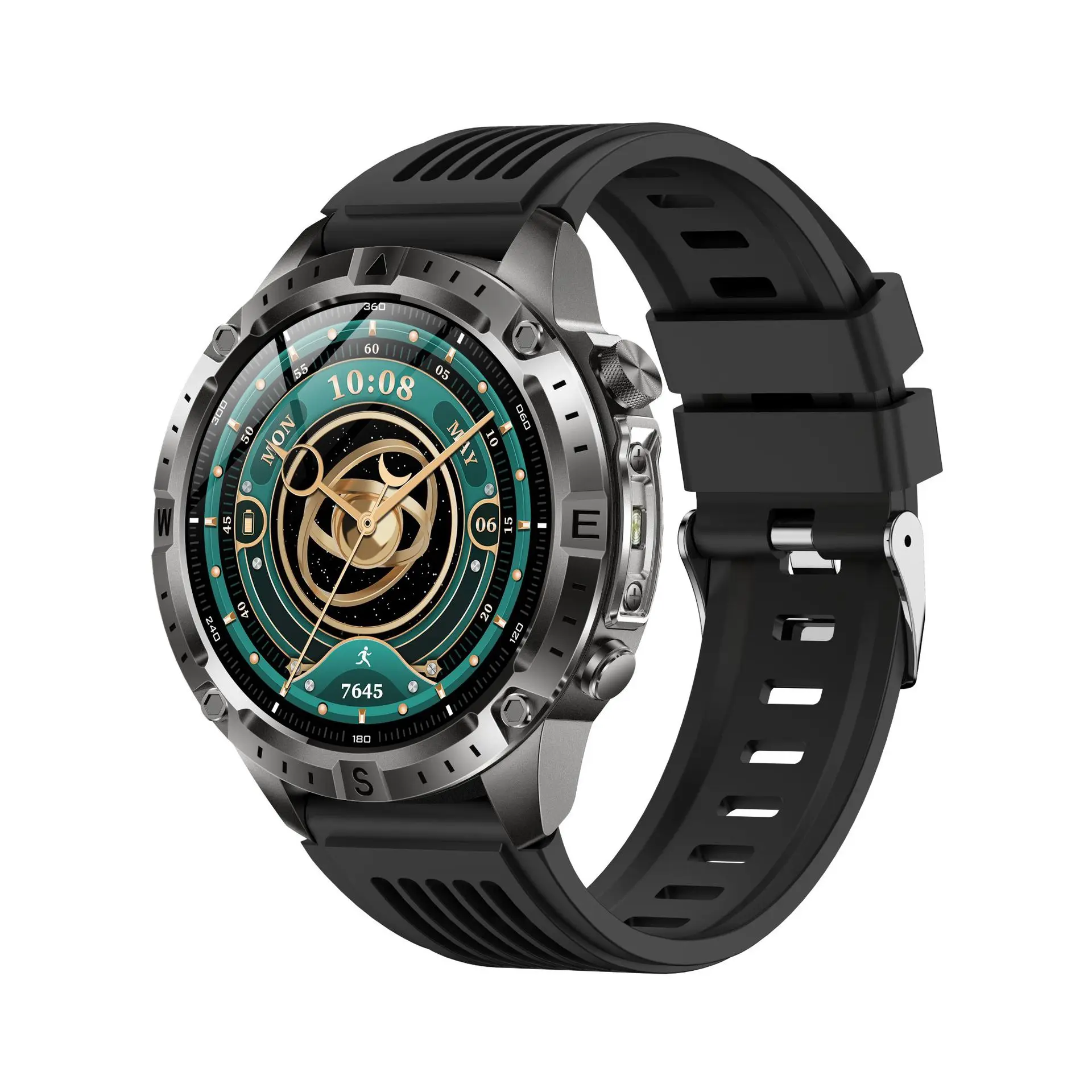 Smart watch cross-border exclusive for local music amoled large screen air pressure compass 3atm waterproof sports watch