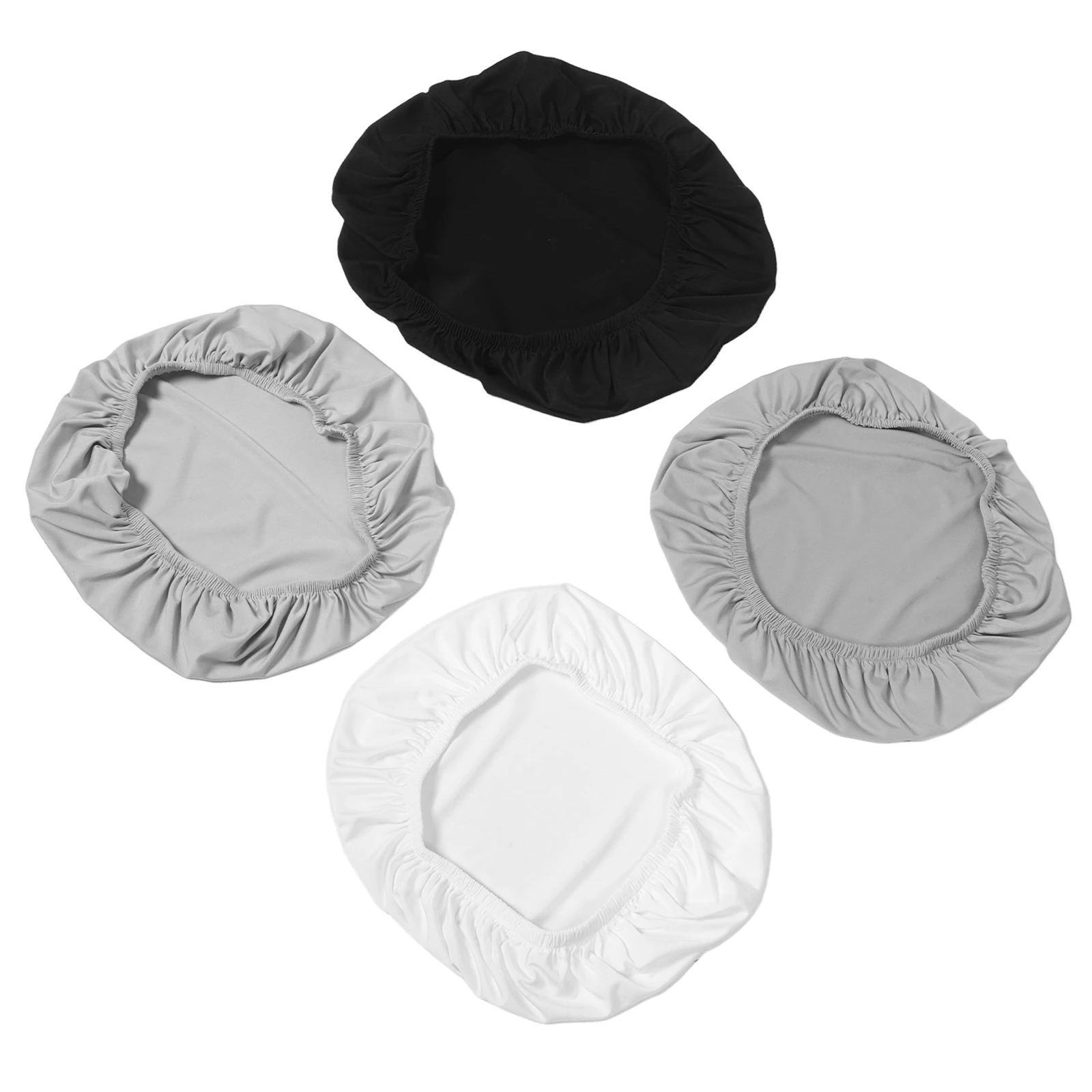 

4 pcs Toilet Tank Lid Cover Replacement Elastic Bottom Universal Decorative Bathroom Accessories Black Style Fits Various Sizes