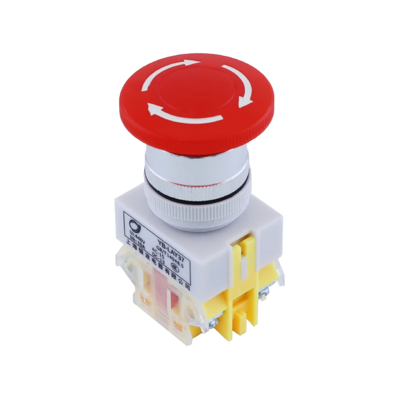 

mushroom head emergency stop button switch LAY37-11ZS Y090 self-locking button