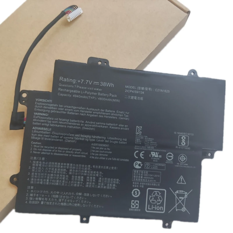 

C21N1625 0B200-02470000 Battery For Asus VivoBook Flip 12 TP203NA 1K DH22T UH01T BP027TS BP029T BP034TS BP051T BP055TS BP063T