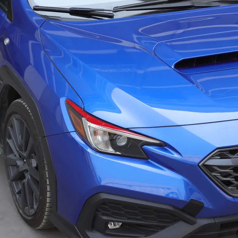 ل 2022-2023 سوبارو WRX العلوي الحاجب شريط زخرفي الحاجب ملصق مزخرفة ألياف الكربون الحقيقية (ناعمة) 2 قطعة