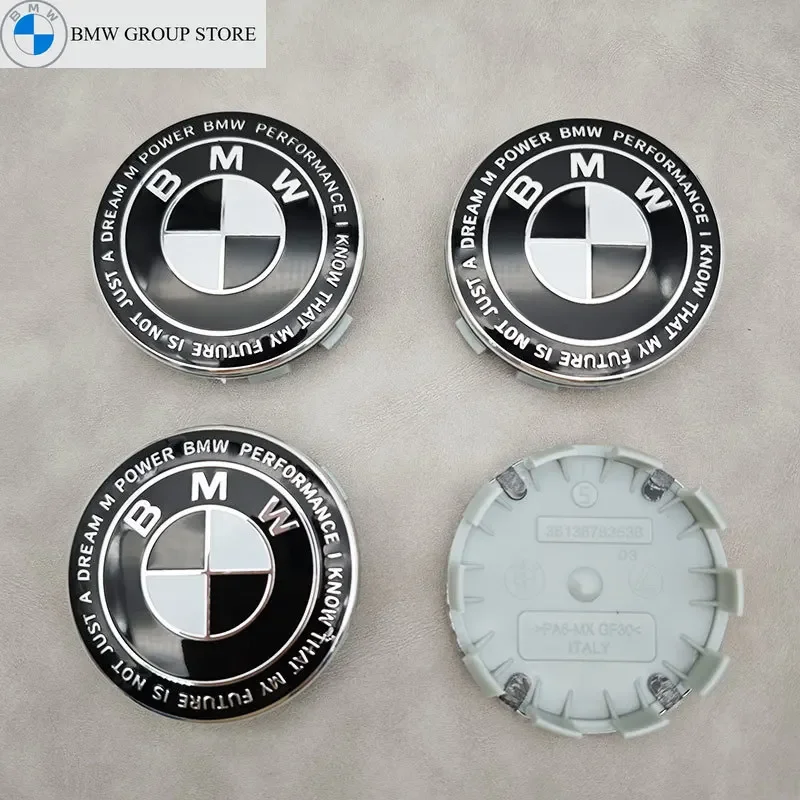 BMW GROUP 4Pcs 56MM 68MM Car Wheel Center Caps Emblem For BMW M E36 E39 E46 E60 E90 E90 F01 F10 F30 G01 G20 G21 G30 G11 F15 X5