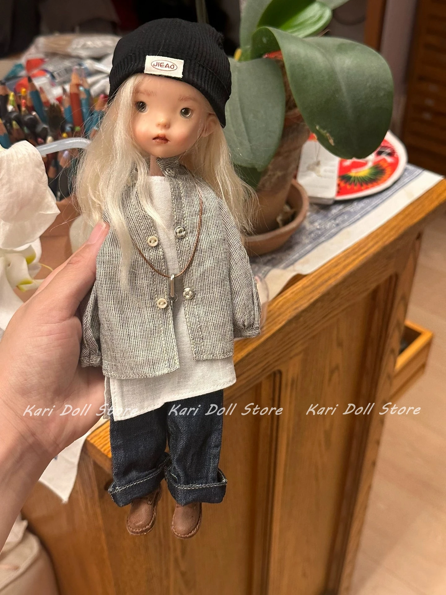 Kari Doll Vestiti e gonne 2025Camicia a maniche lunghe+camicia bianca senza maniche+pantaloni per Landazz Landoudou ob22 ob24Doll