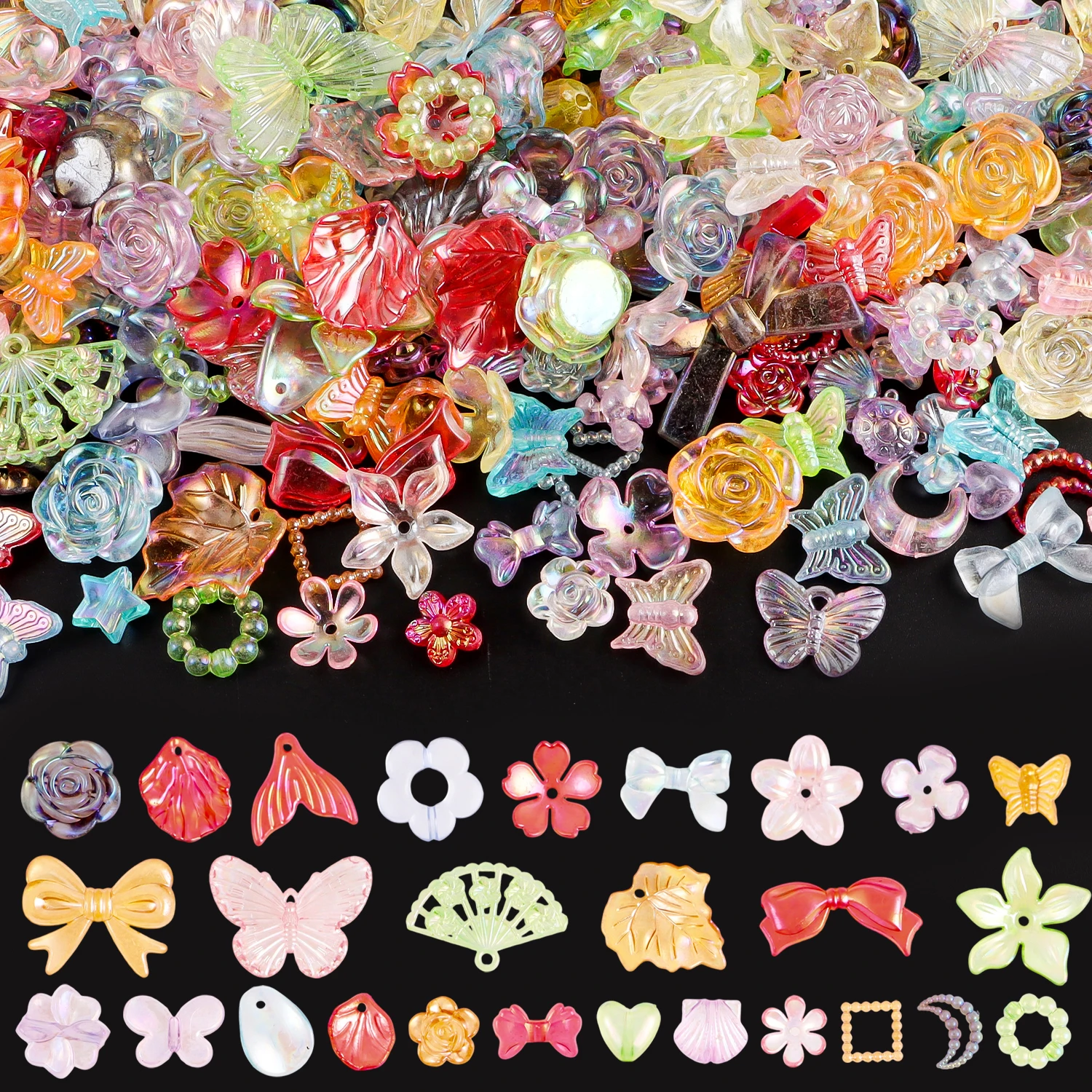 30 جرام/60 جرام الاكريليك لطيف فاصل فضفاض الخرز مجموعة ل سوار ذاتي الصنع قلادة الحبل حزام مستلزمات صناعة المجوهرات اكسسوارات المواد #2