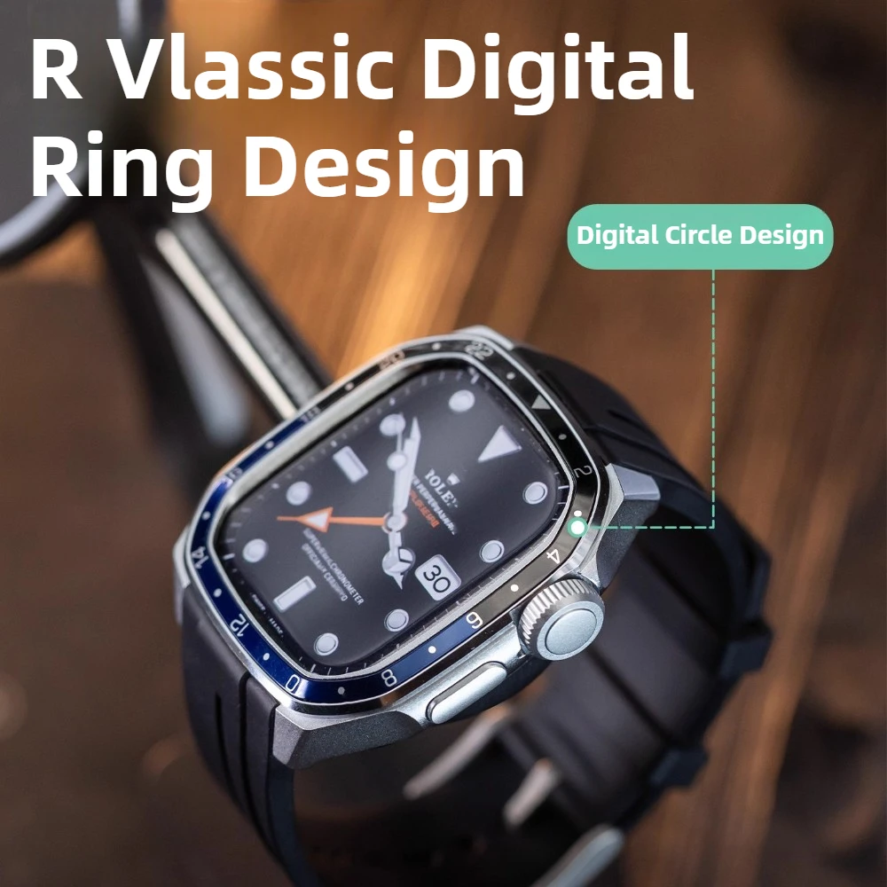 Custodia in metallo + cinturino in silicone per cinturini Apple Watch 46mm 45mm 44mm Custodia protettiva antiurto Iwatch Series 10 9 8 7 6 5 SE Ultra 2