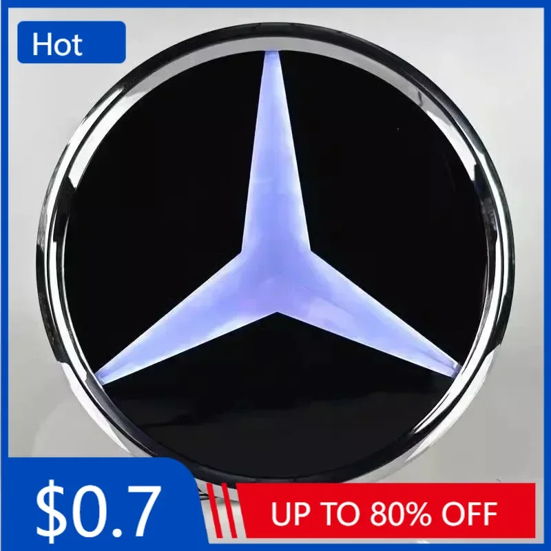 

Автомобильная наклейка, передняя решетка автомобиля, логотип, 3D светодиодный значок для Mercedes Benz W213, эмблема E-Class, светящийся декоративный светильник