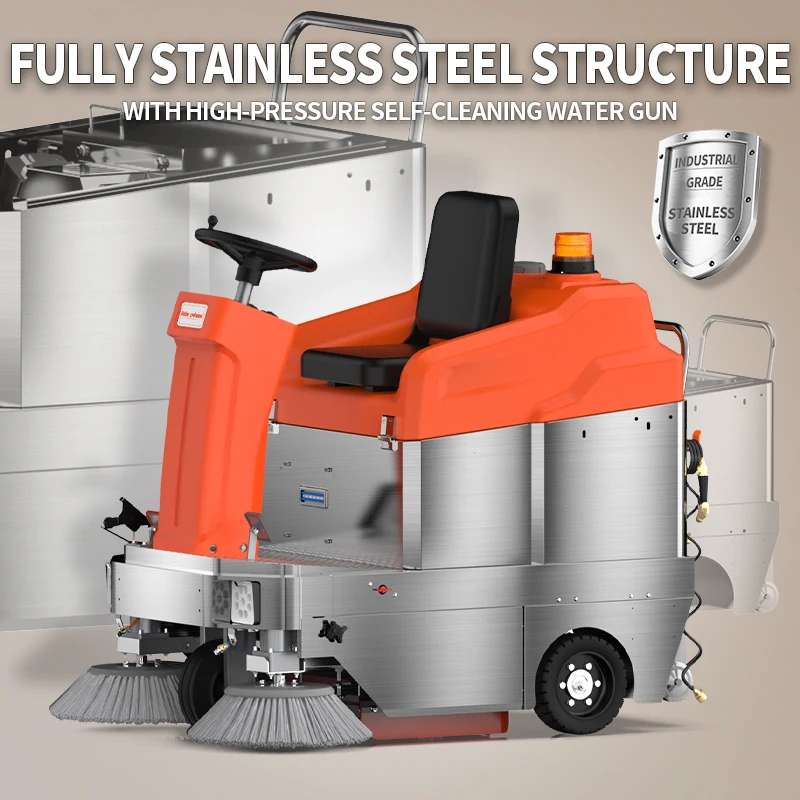 Mesin Pembersih Jalan Listrik Industri Mesin Penyapu yang Dikendarai