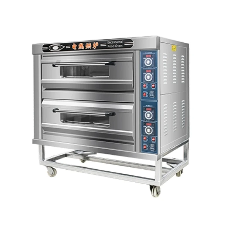 220v 2 Layers Oven Stainless Steel Bread Cake Roasted Chicken Pizza Use Kitchen Baking Machine Food Processor CommercialOve