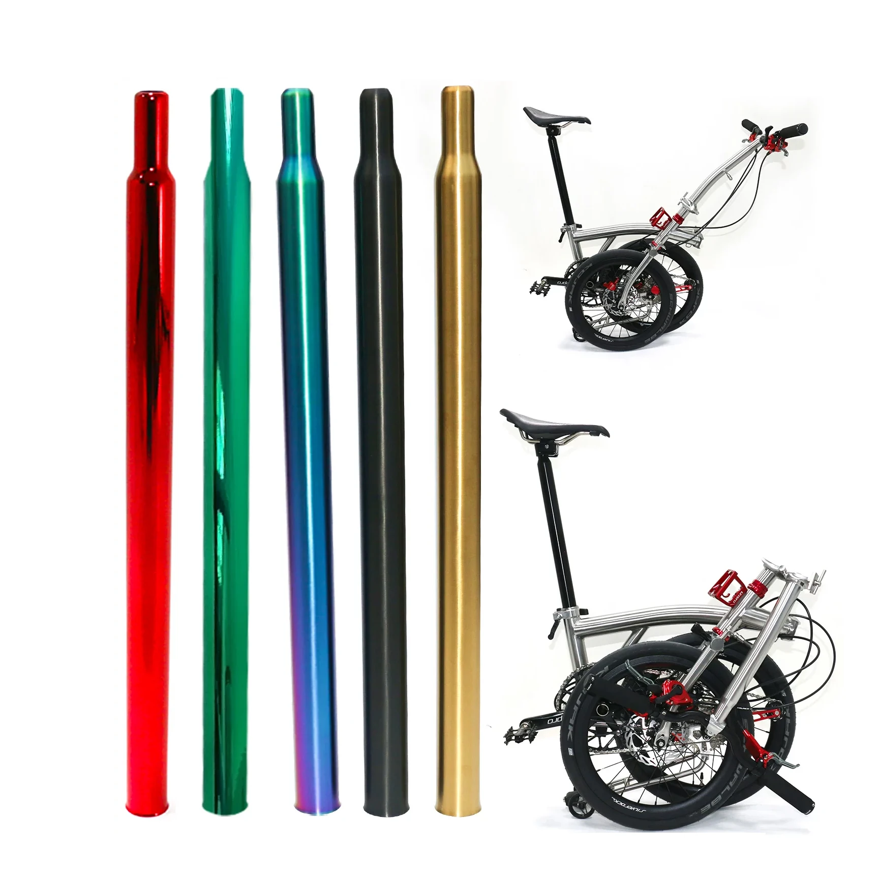 

Титановый подседельный штырь для складного велосипеда Brompton, ультралегкий, титановый, с расширенным диаметром 31,8 мм