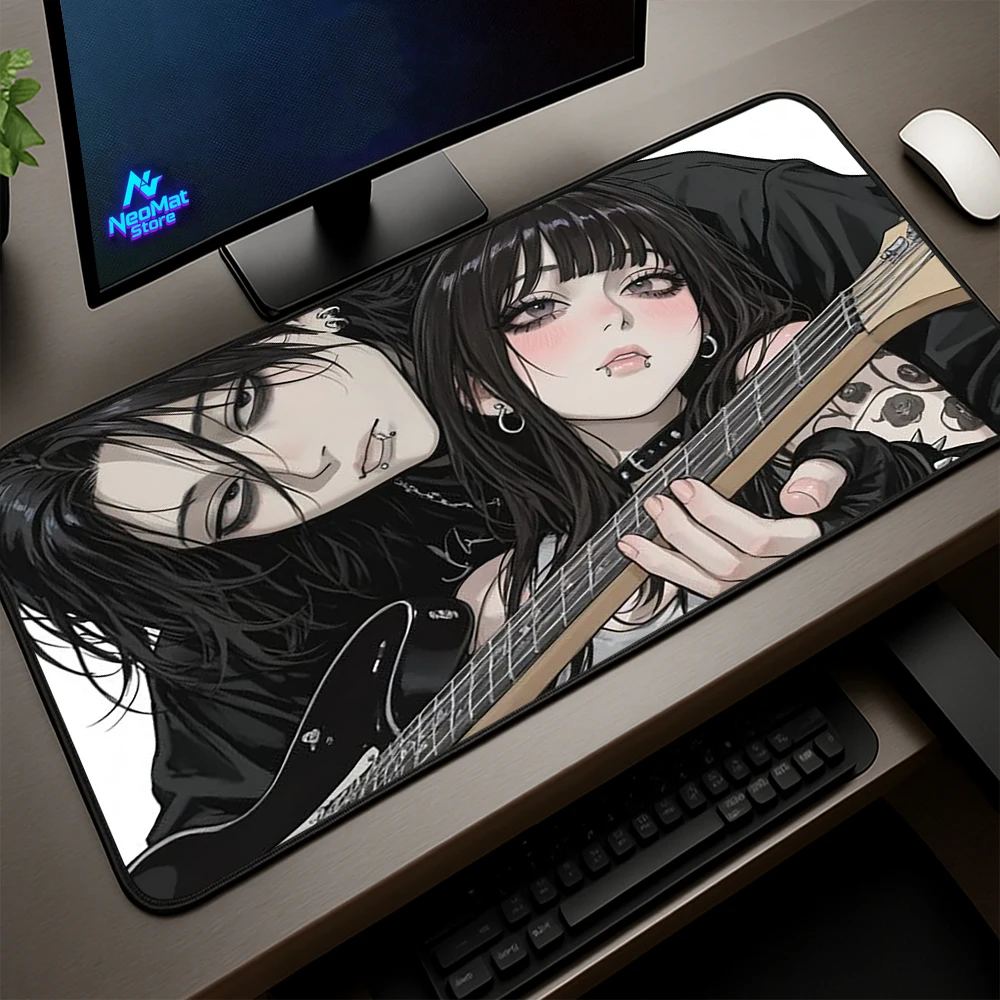 

Playmat Dark Rock Yandere Couple Mousepad 50x100 Anime Gothic Punk Duo Korean Office Rug Gamer Girl Accessories Mouse Pad Gaming