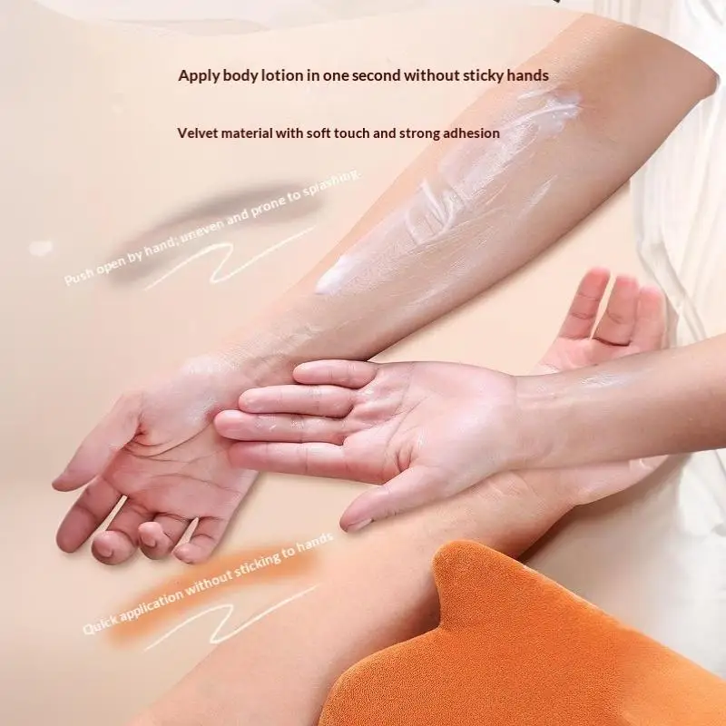 Körperlotion-Handschuh Selbstbräunungs-Handschuh Doppelseitig Verhindert Klebrige Hände Applikator Schnell Trocknender Beflockter Handschuh Make-up-Applikator – Detail 11