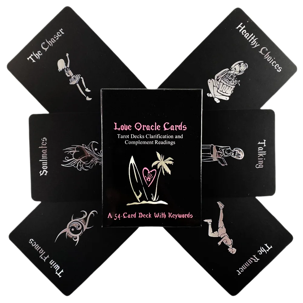 Island Time Wellness Love Oracle Cards Tarot Decks Clarification and Complement Readings a 54 Card Deck with Keywords Games