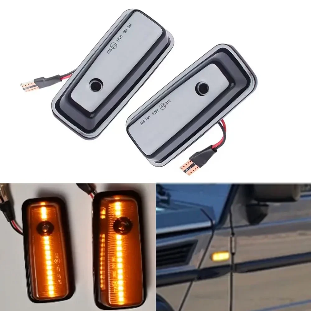 

Последовательный мигающий светодиодный указатель поворота, 2 шт., боковой габаритный фонарь для Mercedes-Benz G-Class W463 W461 G500 G550 G55 G63 G65