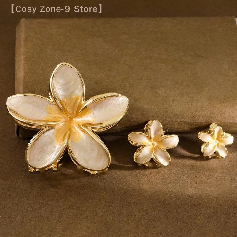 

Gradient Alloy Oil Dropping Lily Flower Hair Clip Versatile Hair Accessory For Summer Beach Vocation Headwear