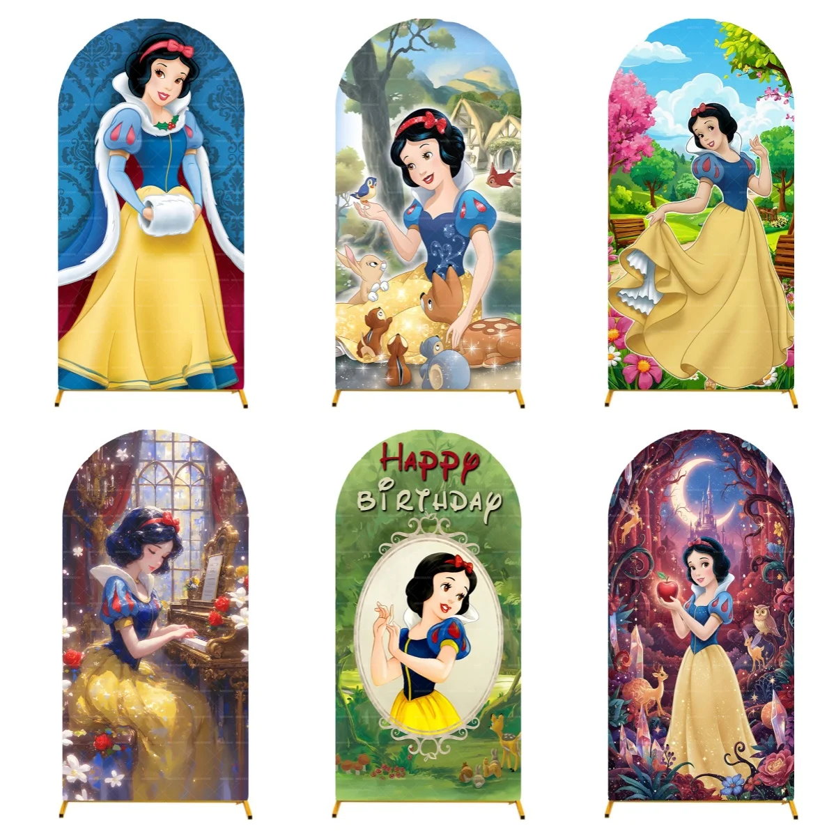 Disney Snow White Arched Backdrop Cover Custom Kid's Girls B