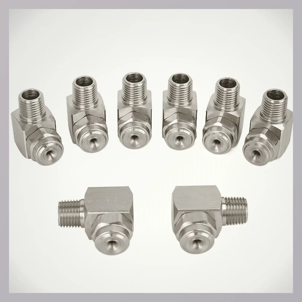Industrial Swivel Elbow Spray Component,  Wide Angle Full Cone Jet Head for Multi‑Angle High‑Pressure SurfaceCleansing Work