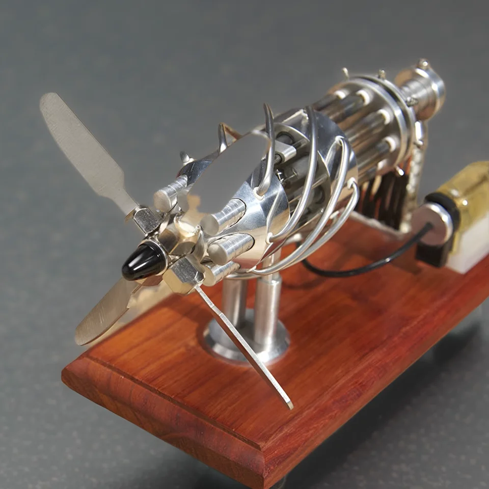 Swashplate 16-cylinder aircraft engine model 8-cylinder thermodynamically powered miniature steam engine