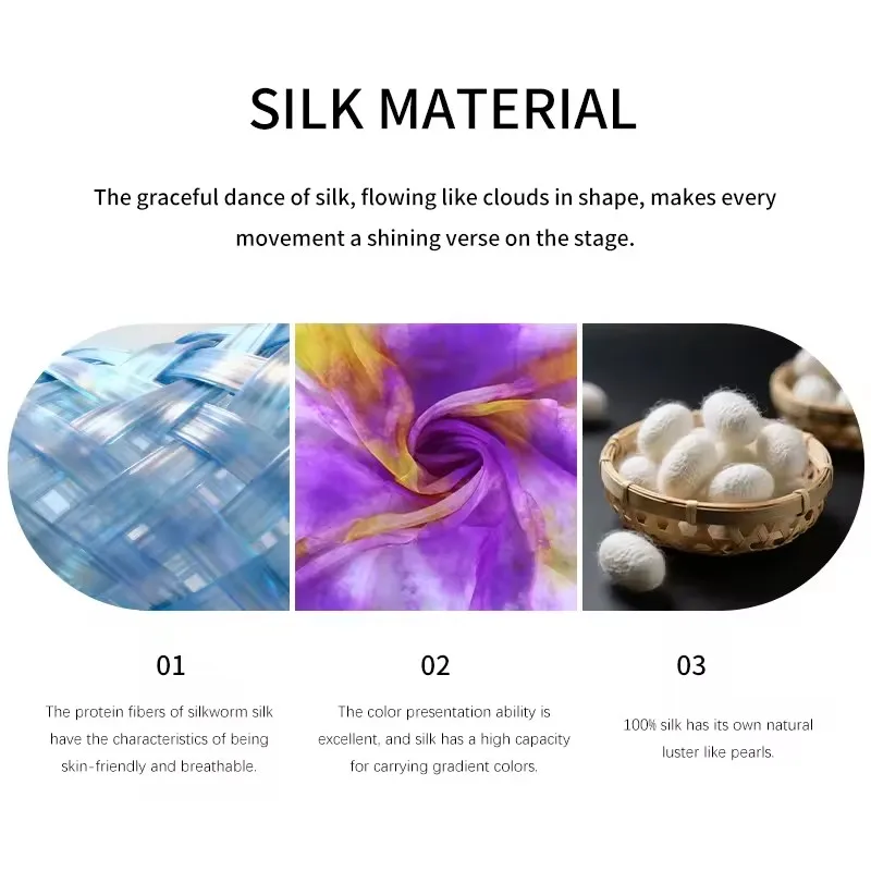 100% seda real 1 par de acessórios de dança do ventre lance seda semicírculo véu xale feminino tingido prática desempenho adereços bandeira da igreja