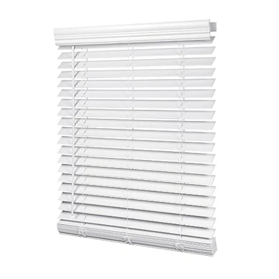 

2-inch Cordless Faux Wood Blinds with Royal Valance, Room Darkening Horizontal Window Blinds, Inside Mount Blinds for Windows -