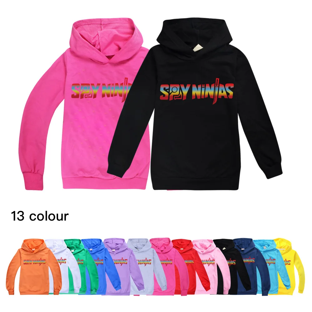 Spring Autumn Kids Game Spy Ninjas Sweatshirt Boys Girls Hoodies Pullover Teenagers Sweatshirt for Children Clothing Casual Tops