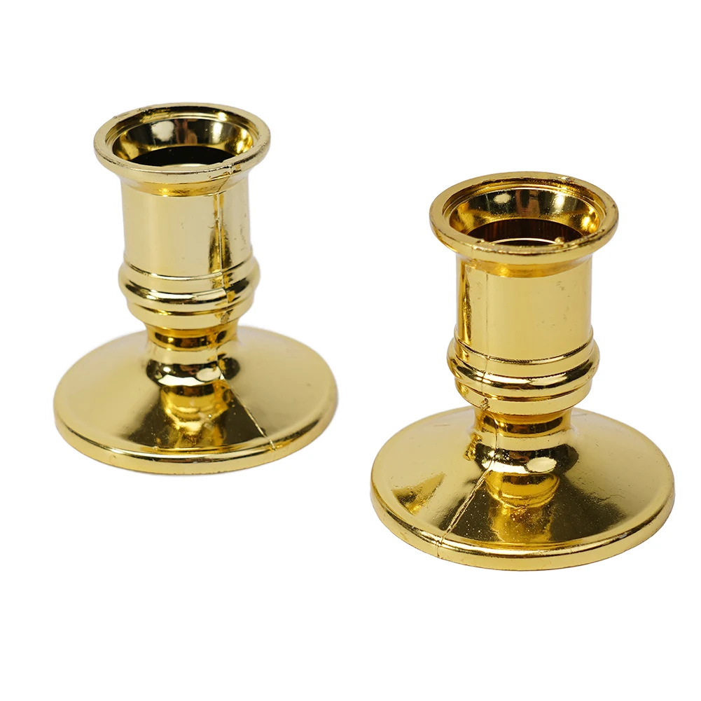 New Tools Holders Candle Holders Candle Excellent Portable Superior 2pcs Candle Base Candlestick Silver-Plated