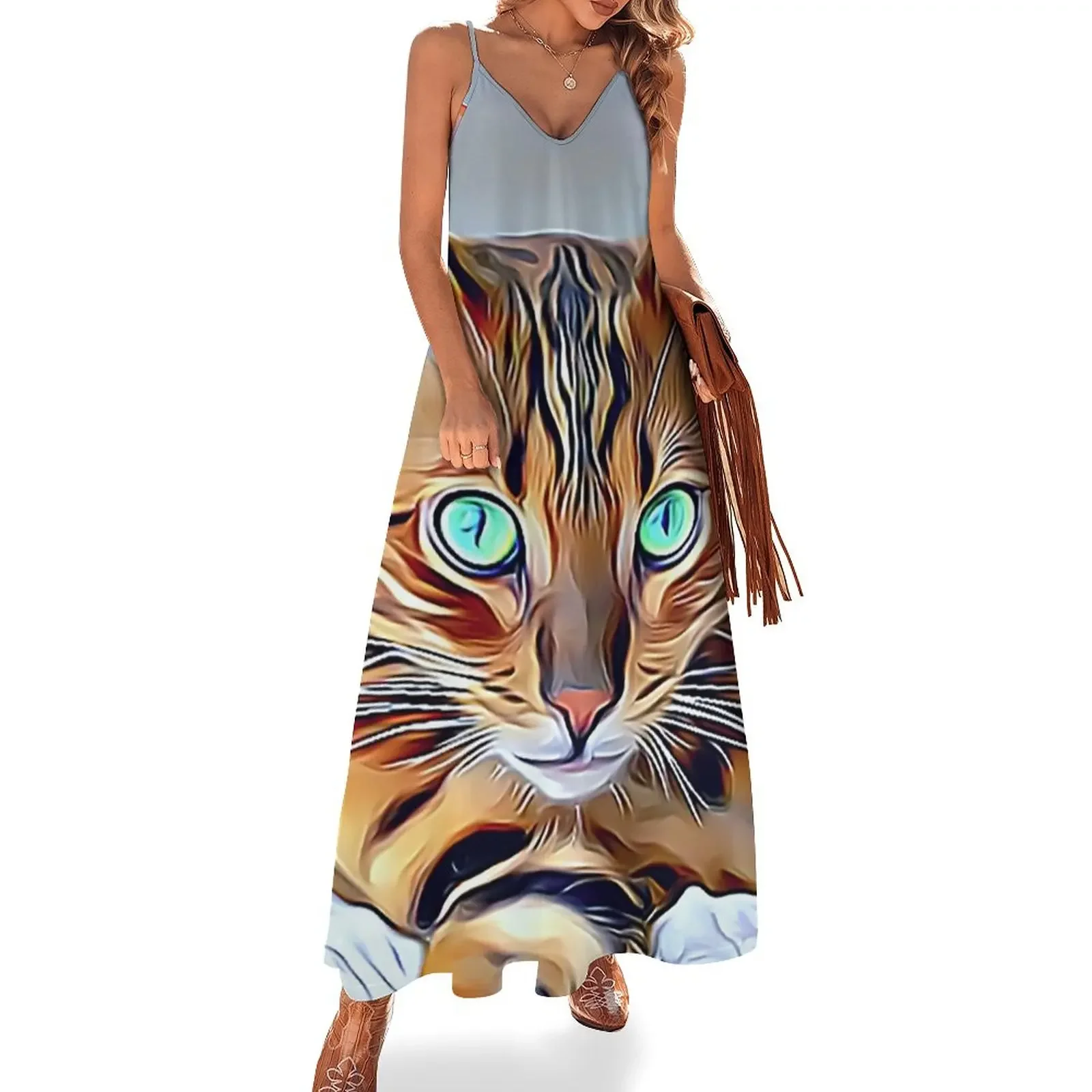 

The Bengal Cat Sleeveless Dress Dress vintage prom dresses