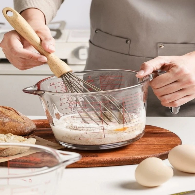 

500ml Shatterproof Heat-Resistant Glass Measuring Cup with Precise Scale, Microwave & Oven Safe, Durable, Easy Clean, Ergonomic