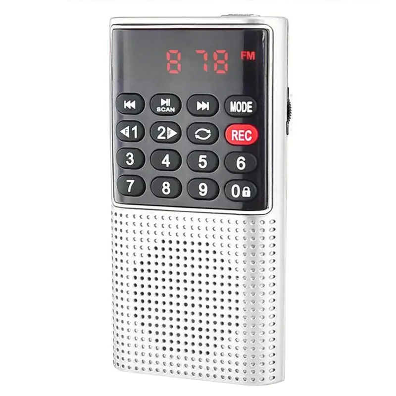 

FFYY-L-328 Pocket Walkman Radio Multifunctional Rechargeable USB Portable TF MP3 Player With Detachable Handheld Speaker For Out
