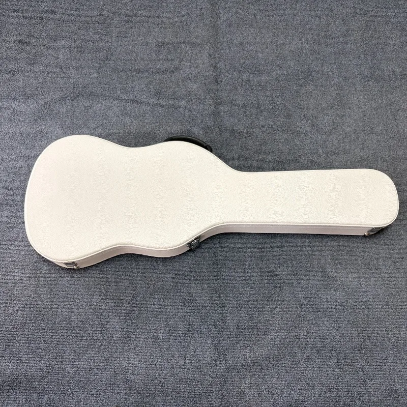 Pure White Electric Guitar Case Leather Matte Portable Padded Guitar Hard Case for ST TE PRS ESP Musical Instruments Parts
