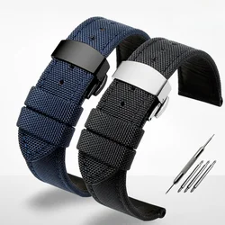 Woven Nylon Sports Watchband for Tissot Speed Chi Series T116.617 Men's Waterproof Sweet-Proof Leather Accessories 20mm 22mm
