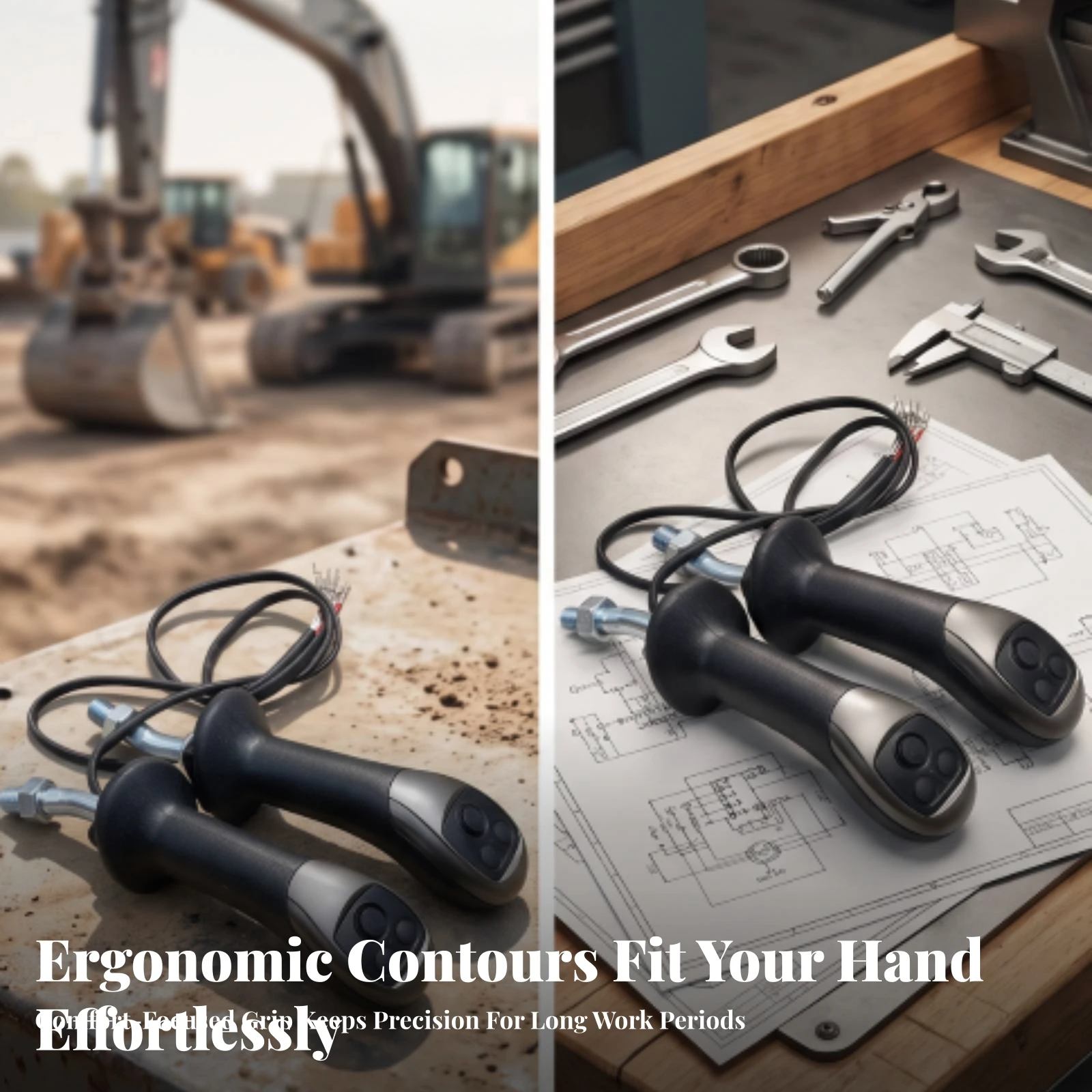 3 Button Excavator Joystick Handle Ergonomic Excavator Joystick Handle Machinery Parts Easy to Operate Wear-Resistant - view 4