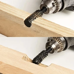 5pcs/10pcs Wood Carving File Rasp Drill Bit, 1/4